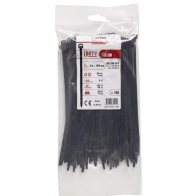 BIZ Tyraps 4.8 x 190 mm zwart (100 st)