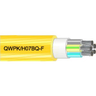 DRAKA QWPK Rubber aansluitsnoer 5 x 6 mm2 geel