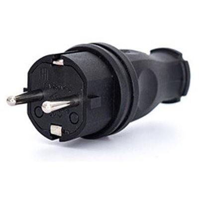 POWER Stekker 250V 16A randaarde zwart