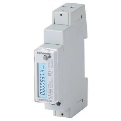 SOCOMEC kWh 1-fase energiemeter Countis E02 v2 40A