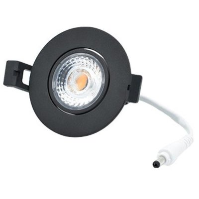 INTERLIGHT Ledspot zwart dim kantel driver 8W 2700K (warmwit)