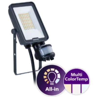 PHILIPS Ledinaire Schijnwerper + sensor 20W IP65 opbouw